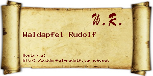 Waldapfel Rudolf névjegykártya